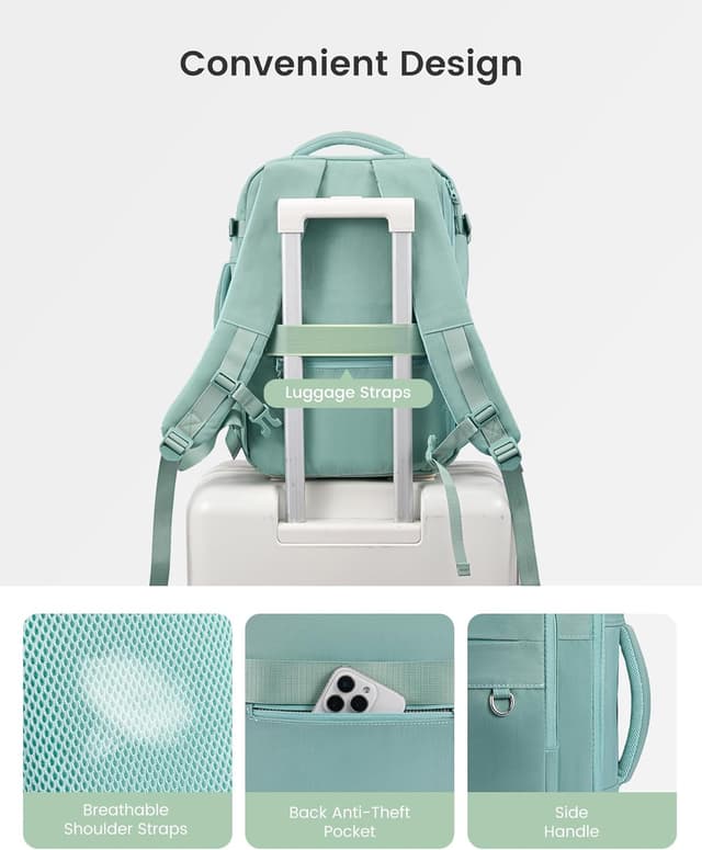 Detalle 2 de LOVEVOOK Ryanair cabin bags underseat travel backpack (40x30x20cm) – lightweight 14-inch laptop sleeve