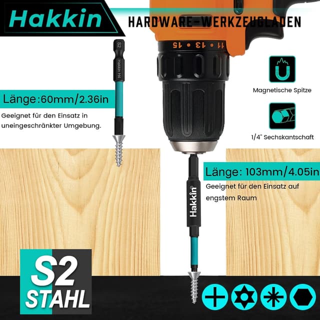 Detalle 2 de Hakkin Torx Bits Set T10 bis T30 15-tlg