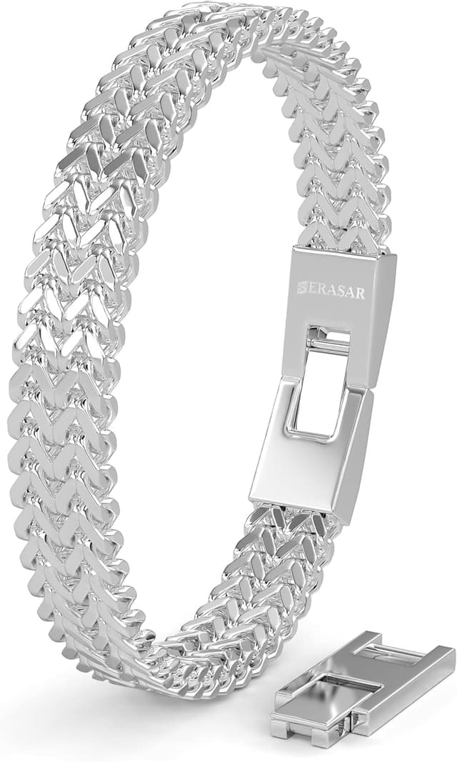 Thumbnail 6 de SERASAR Premium Edelstahl-Armband für Herren (316L) – wasserfest, sicherer Verschluss, 3 Farben inkl. Schmuckschachtel