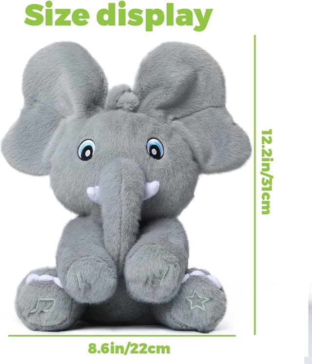 Detalle 2 de Tunnyfiy Peek A Boo Elephant Plush Toy