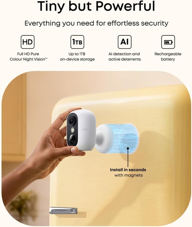 Detalle de eufyCam C35 2 Pack with HomeBase Mini