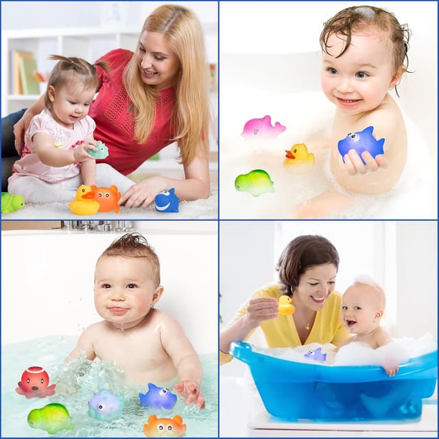 Thumbnail 6 de HOYIBO Light Up Bath Toys (8 Pack) – floating marine animal bath lights for kids aged 3–5