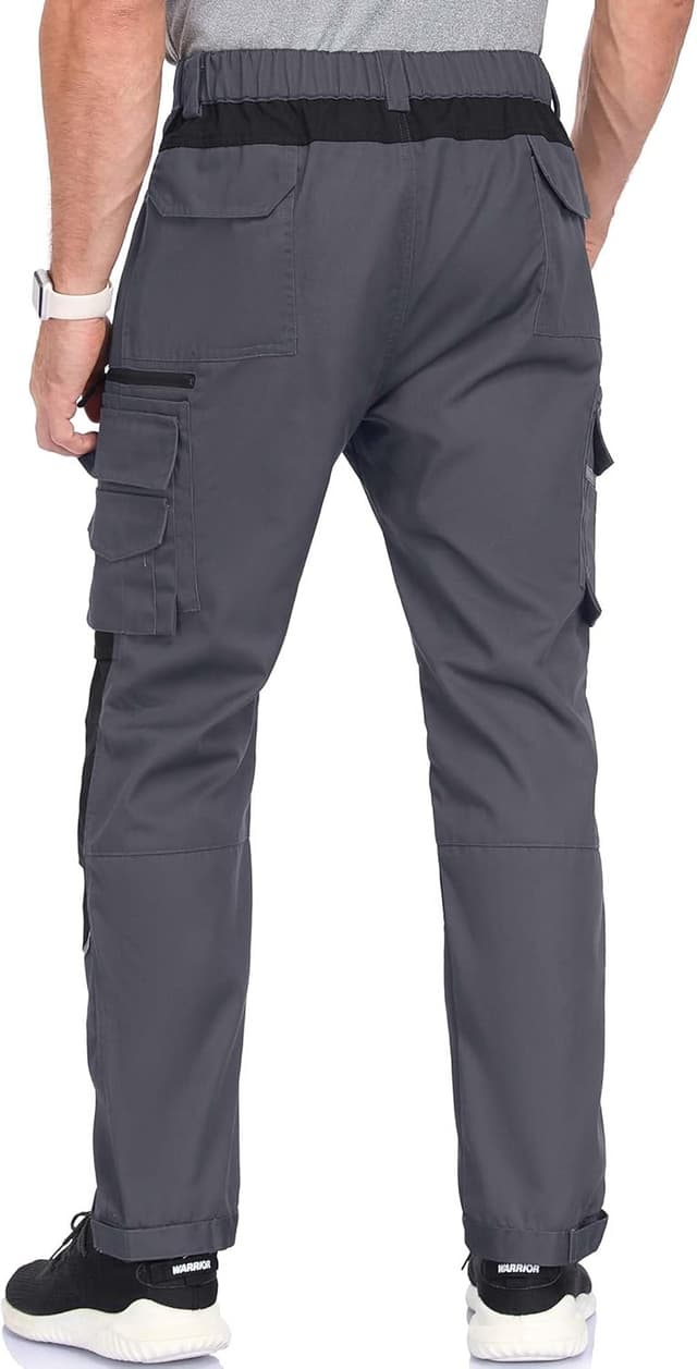 Detalle de Elainone robuste Arbeitshose für Männer mit Kniepolster-Taschen und 6 Taschen