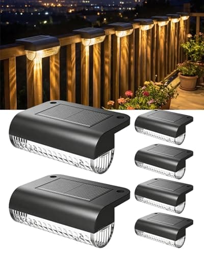 Detalle de AdalyRoma 6 x lámparas solares para exteriores con LED y sensor crepuscular