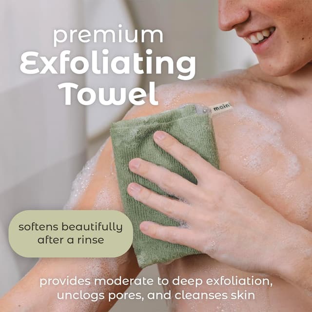 Detalle 2 de MainBasics Exfoliating Shower Towel 3-pack