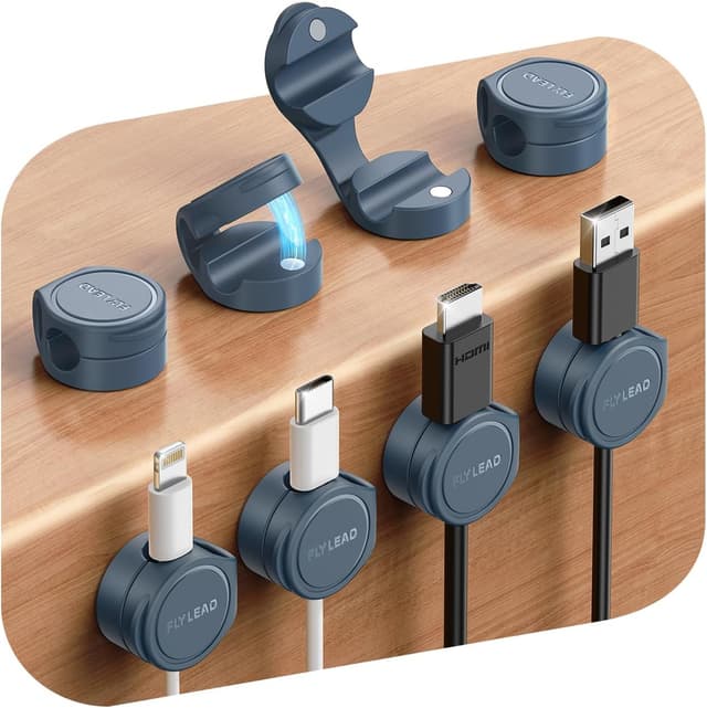 Detalle de FLYLEAD Clips câble en silicone 8 pièces