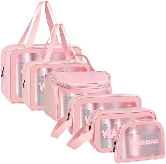 Detalle de Aucuu beauty case trasparente 6 pezzi