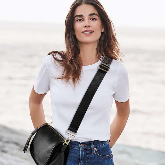 Detalle de MESU Wide Purse Strap Adjustable Replacement Crossbody Shoulder Bag Strap (Gold hardware)