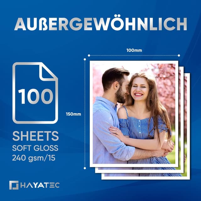 Thumbnail 2 de 100 Blatt Fotopapier 10x15 hochglänzend 240g/m²