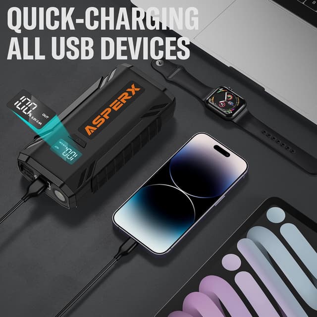 Thumbnail 2 de ASPERX Jump Starter Power Pack 12V