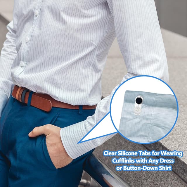 Thumbnail 2 de loghohu Manschettenknopf Adapter Silikon 8er-Set