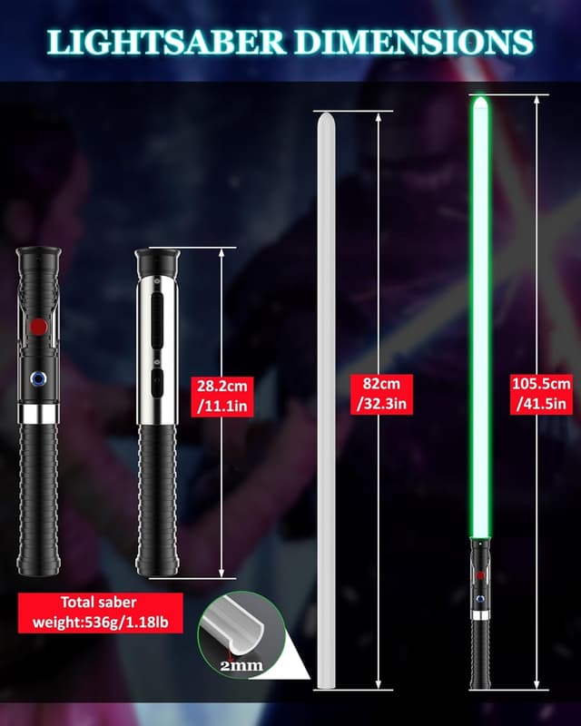 Detalle de Lorsaberus Legacy 12 RGB Motion Control Dueling Lightsaber (12 RGB, 16 sound fonts, smooth swing)