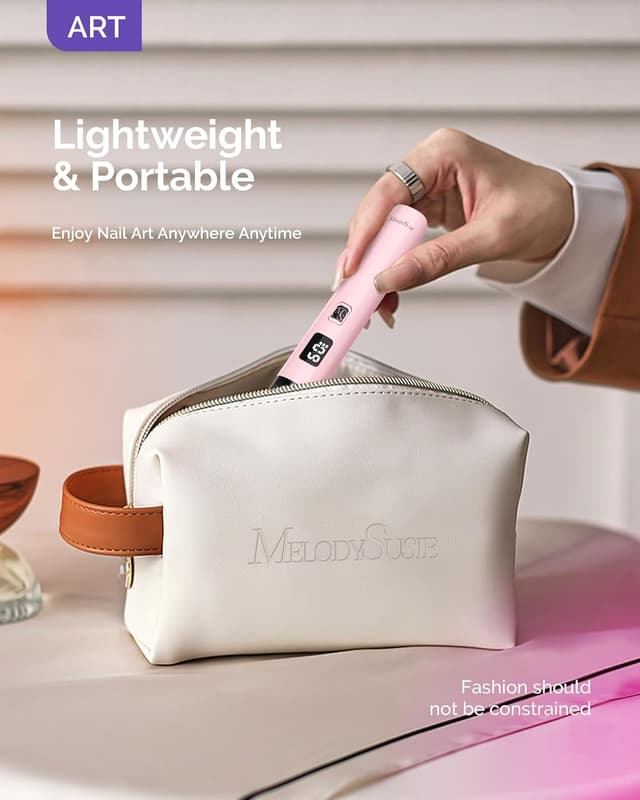 Detalle de MelodySusie UV-Lampe für Gelnägel ART01R – mini, wiederaufladbar und mit 2 Timern