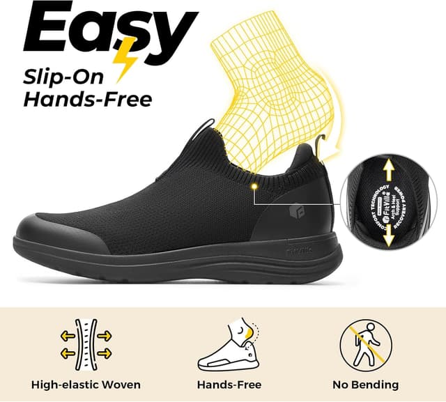 Detalle de FitVille BriskWalk V3 Damen Slip-on Sneaker in extra weiter Passform