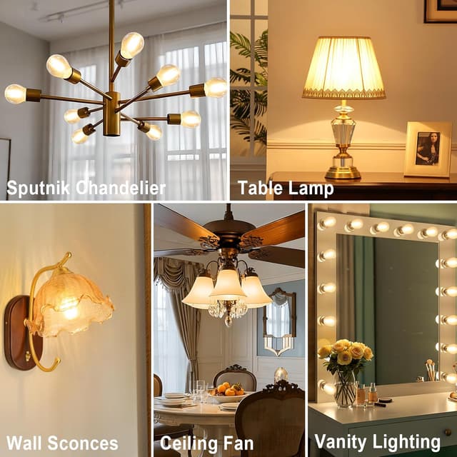 Detalle de LangPlus+ 6W E27 LED Vintage 2700K G45 im 4er-Pack