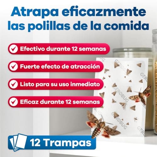 Detalle 2 de Gerobug Trampa para Polillas de Alimentos con feromonas (10 unidades) sin veneno