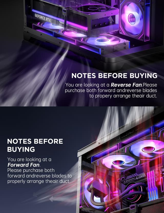 Detalle 2 de AsiaHorse Dawn Pro 120mm ARGB PWM Case Fan (Modular Daisy Chain, Forward/Reverse Blades)