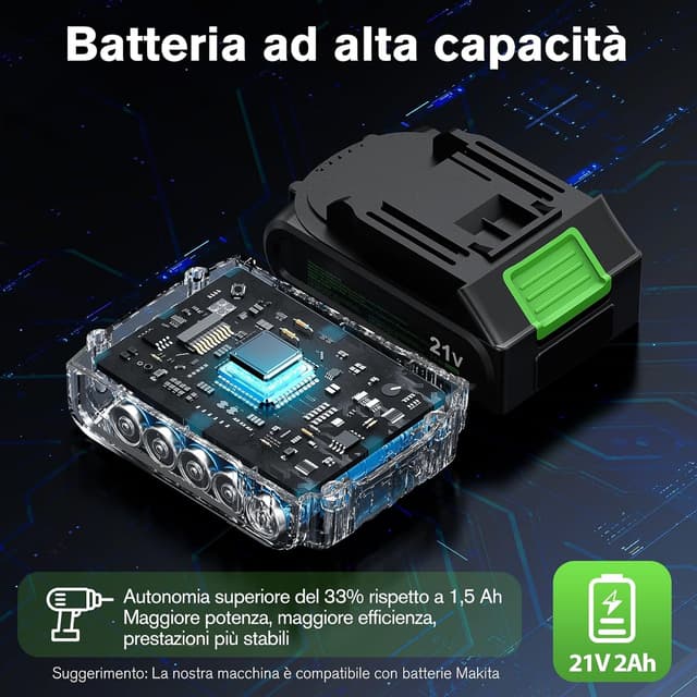 Thumbnail 3 de Ginour Avvitatore a batteria 21V brushless 50Nm