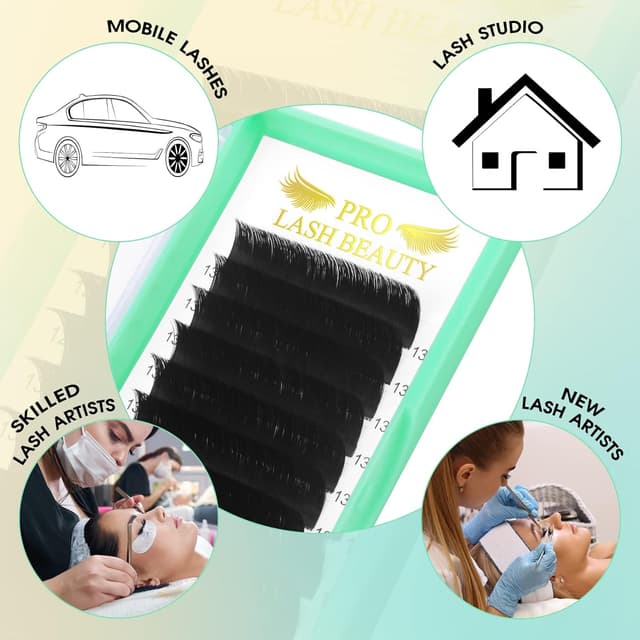 Thumbnail 6 de PRO LASHBEAUTY Easy Fan Lashes C-0.03-8-15 (Selbstfächernde Volumenwimpern) – C D Curl, 8–15 mm Länge