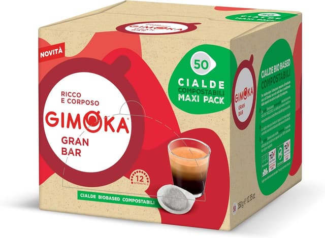 Detalle de Gimoka Easy Serving Espresso – dosettes compatibles (44–50 mm) Grand Bar Intense, intensité 12, boîte de 50