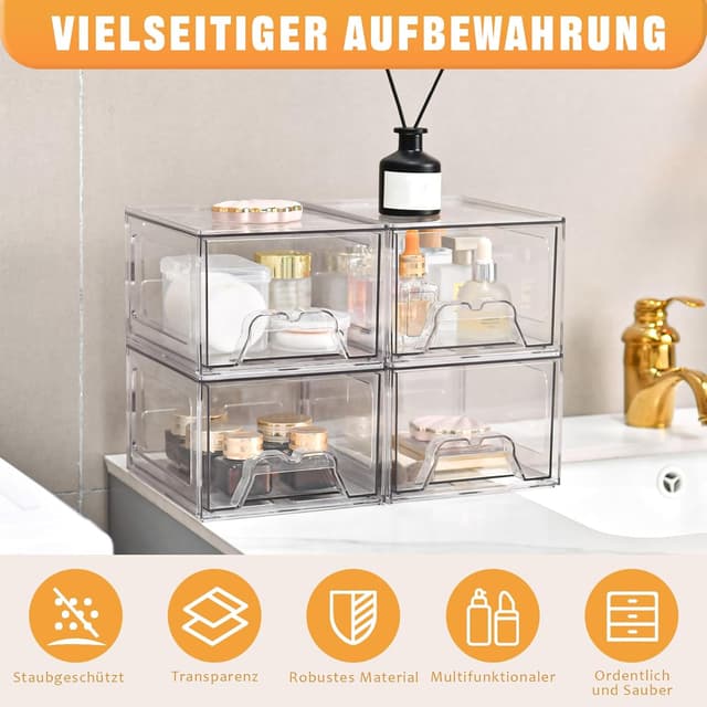 Detalle 2 de Stebopum Acryl Kosmetik Organizer 4er Set