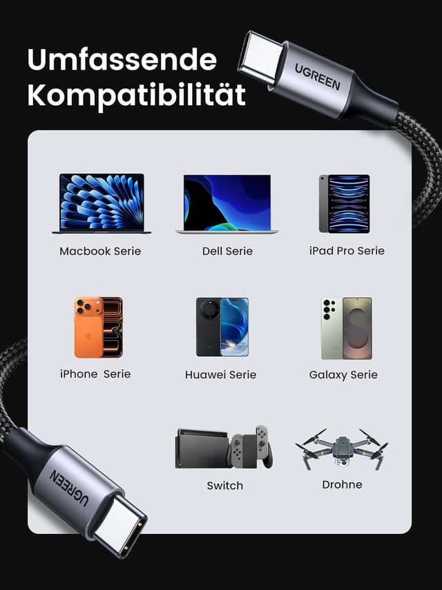 Thumbnail 6 de UGREEN USB C Kabel 60W PD 3.0