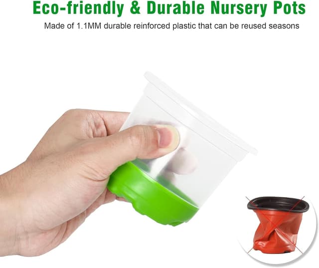 Thumbnail 4 de MIXC Anzuchttöpfe 24 Stück 10 cm Transparent