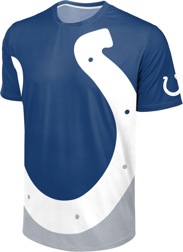 Detalle de FOCO Men’s NFL Team Logo Cropped Rash Guard Swim Shirt (Officially Licensed)