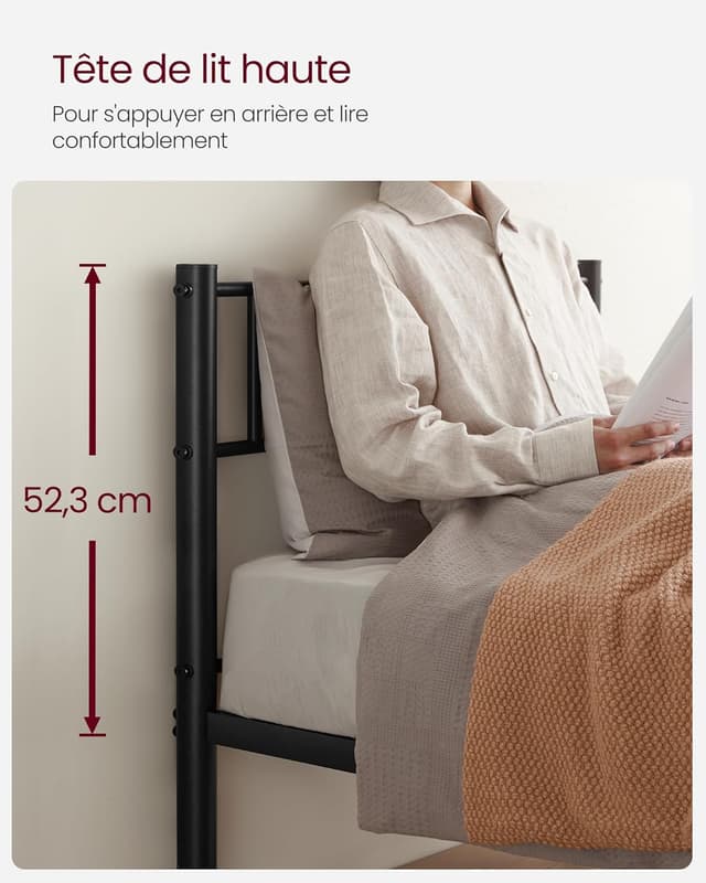 Thumbnail 5 de VASAGLE Cadre de lit 90 x 200