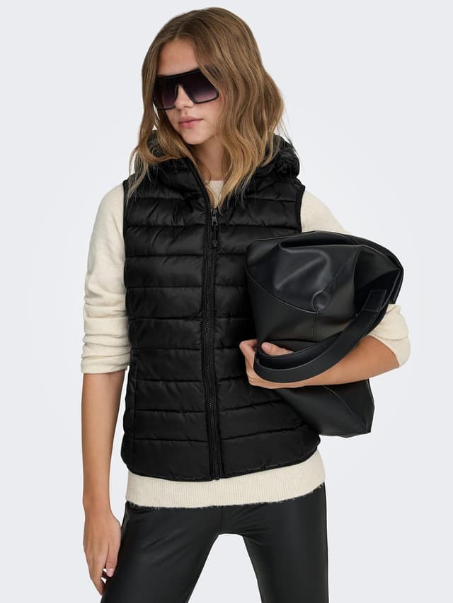 Thumbnail 6 de ONLY Quilted Gilet trapuntato da donna con cappuccio e collo alto