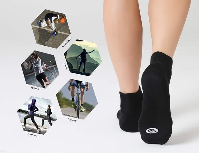 Thumbnail 1 de CelerSport 6 Pack Men’s Ankle Cushion Socks