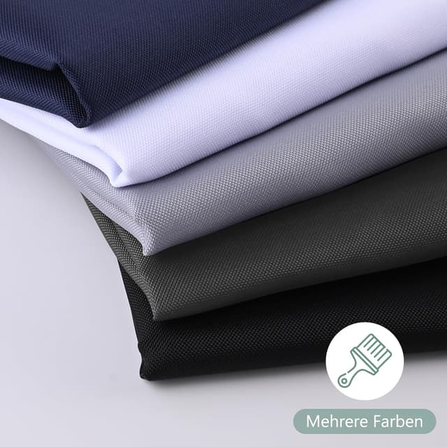 Detalle de REDKEY Duschvorhang 120x180 cm (Anti-Schimmel) mit 8 Haken, waschbar, wasserabweisend – Dunkelblau