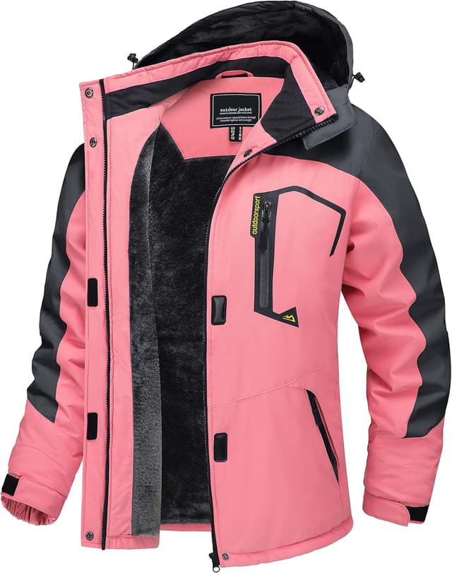 Detalle de TACVASEN Women's Waterproof Jacket with Detachable Hood