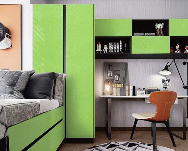 Detalle de Hode Klebefolie Dunkelgrün mit Glitzer, 40 cm x 3 m – selbstklebender Hochglanz-Oberflächenschutz für Möbel & Küche