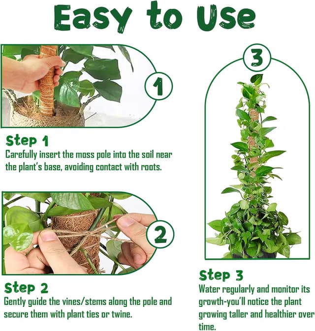 Thumbnail 6 de SZMDLX Moss Pole 160 cm Bendable Coir Plant Support