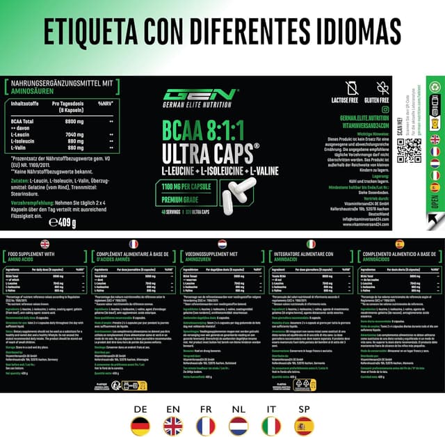 Thumbnail 5 de BCAA Ultra Caps 320 cápsulas 1100 mg