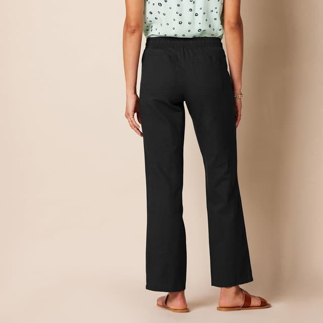 Detalle 2 de Pull On Linen Blend Wide Leg Pants