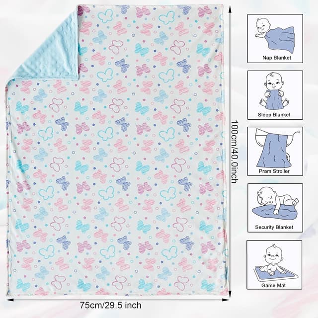 Detalle 1 de Baby butterfly swaddle blanket 75 x 100 cm