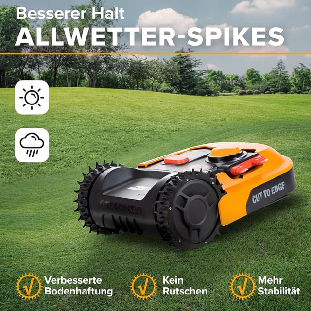 Thumbnail 6 de ROBO CLAWS Edelstahl Spikes schwarz für Worx Landroid S/M & Plus (2 mm) – 2× Traktionsspikes inkl. 12 Schrauben