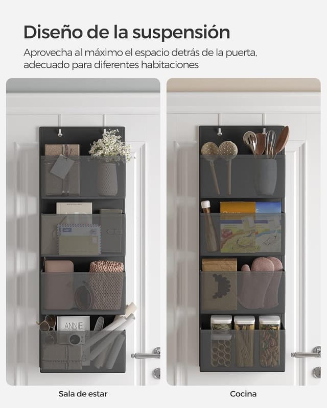 Thumbnail 3 de Songmics Organizador Colgante de Puerta con 4 Bolsillos 👜