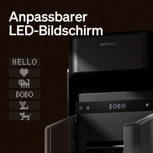 Detalle de PETLIBRO RFID-Katzenfutterautomat mit 5G-WLAN, App-Steuerung & bis zu 10 Mahlzeiten (3 l), Schwarz