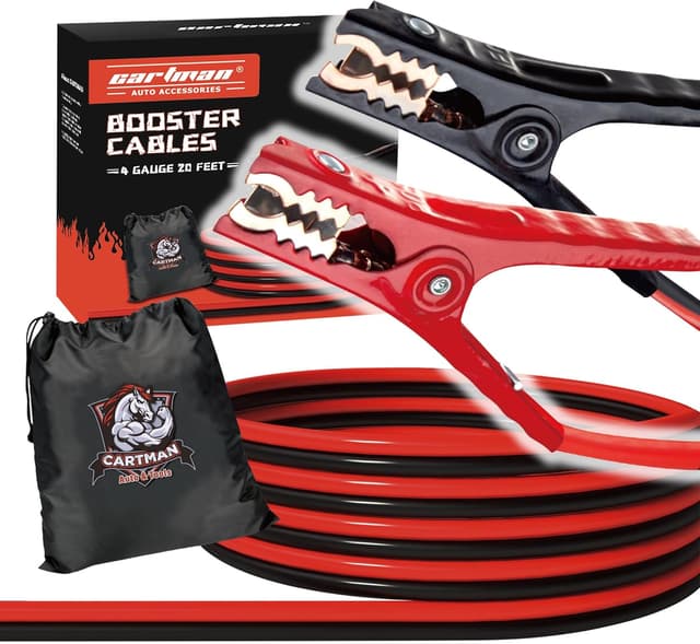 Imagen de CARTMAN 4 Gauge 20 Ft Jumper Cables en OfertitasTOP