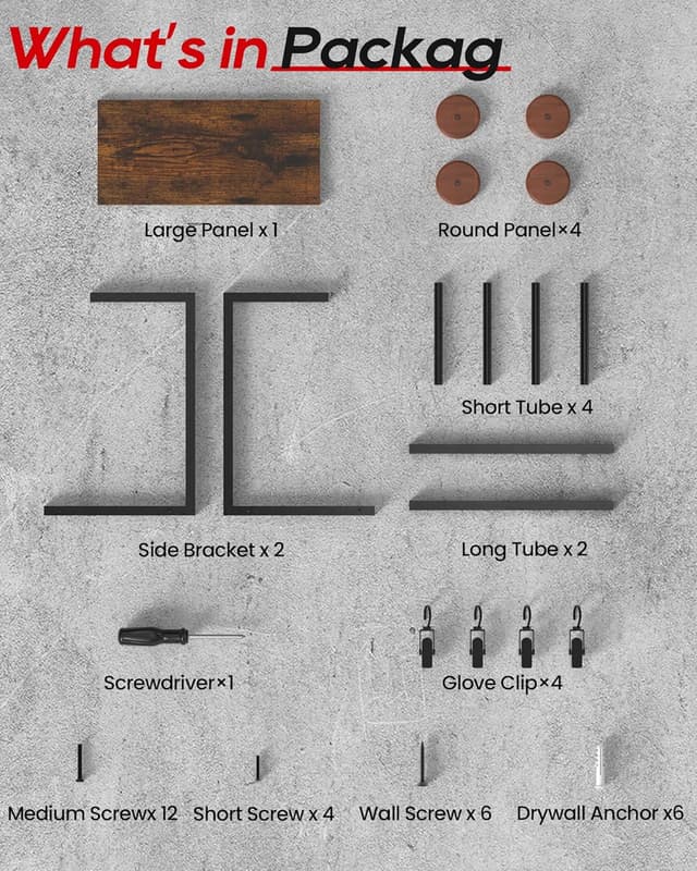 Thumbnail 6 de THYGIFTREE Helmhalter Wandhalterung für Motorradhelm – Wandaufhängung mit Schublade und Plattenständer (braun)