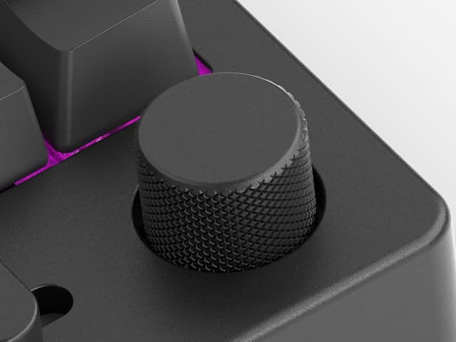 Detalle de GLORIOUS Gaming Bouton rotatif aluminium pour GMMK Pro et numpads GMMK, 9 couleurs (Black Slate)