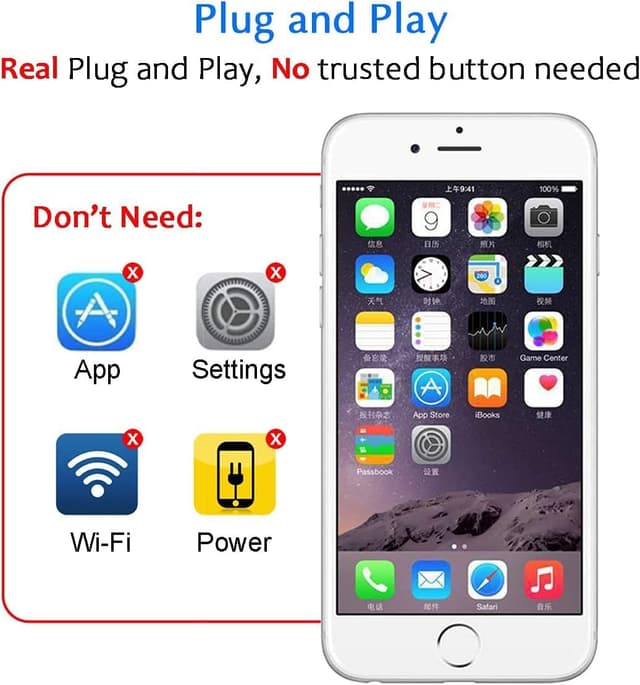 Detalle de APKLVSR Lightning-auf-HDMI-Adapter für iPhone & iPad (Full HD 1080P) mit Ladeanschluss