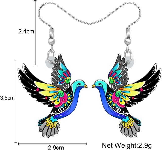 Thumbnail 4 de YAYAKO aretes paloma acrílico ligero