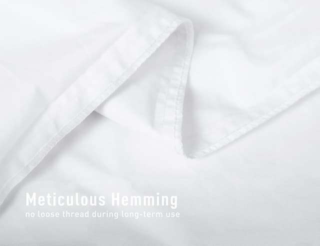 Thumbnail 6 de FreshFit Sunflower 100% Cotton Body Pillowcase (20×54 inches) with Envelope Closure, 1-Pack, White