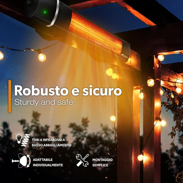 Thumbnail 2 de TRESKO Stufa a Infrarossi 2000W con telecomando