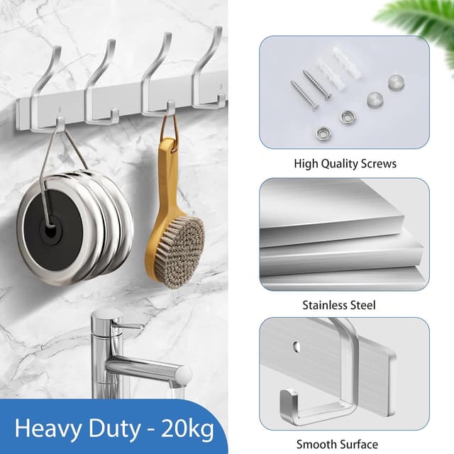 Detalle 2 de ZUIMENG Appendiabiti da Parete 3 ganci 🪝