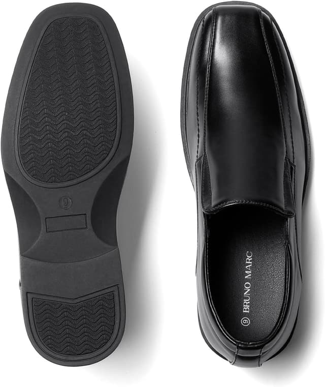 Detalle de Bruno Marc Men’s Square Toe Dress Loafers & Slip-Ons